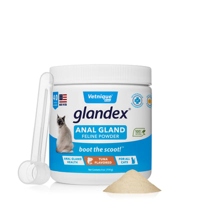 GLANDEX® Feline Anal Gland Supplement with Pumpkin - 4.0 OZ Tuna Flavored Powder