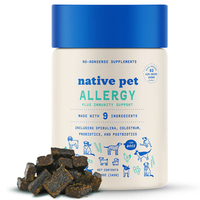 Native Pet AIR-DRIED Allergy Chicken Chews 60 ct (plus immunity boost)