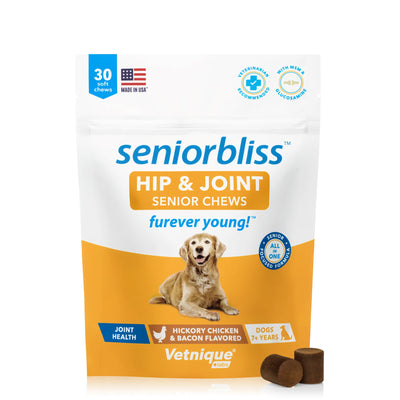 SENIORBLISS™ Hip & Joint Supplement for Senior Dogs - 30 CHEWS