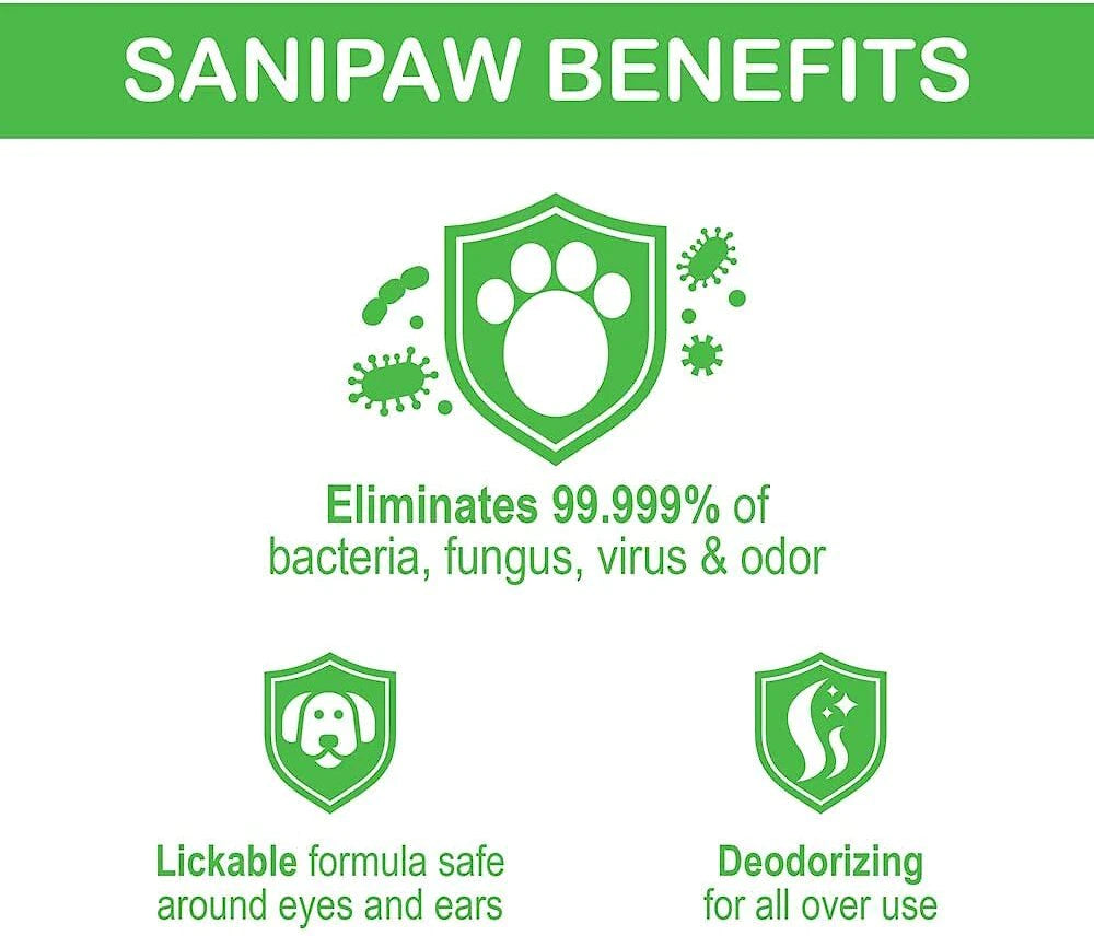 PawZ SaniPaw Daily Paw Wipes for Dogs, 60ct