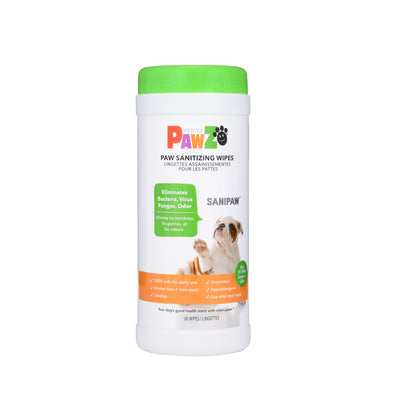 PawZ SaniPaw Daily Paw Wipes for Dogs, 60ct